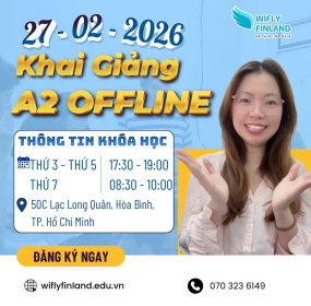 Học Tiếng Phần Lan Offline Kho&aacute; A2 - Khai Giảng 27/02/2026