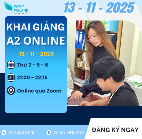 Khai giảng kh&oacute;a học tiếng Phần Lan online A2 13/11/2025